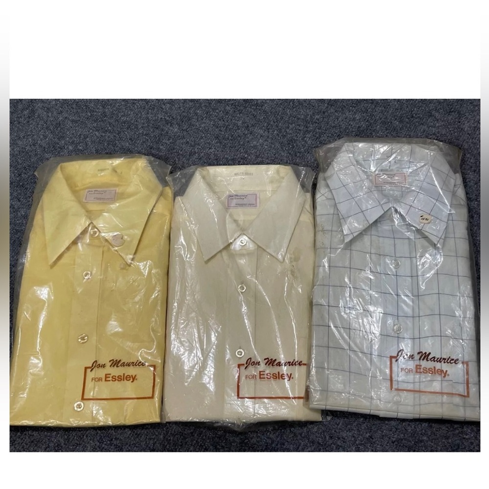 3 Vintage Jon Maurice Button down shirts Long/Short Sleeve size 16